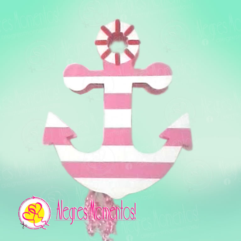 Piñata Ancla Marinero Rosa