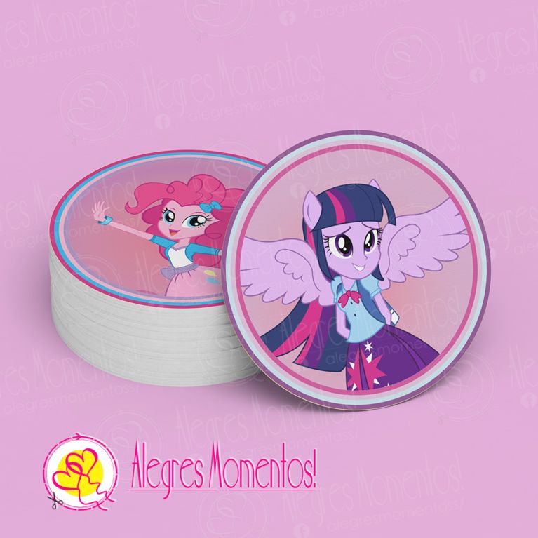 Stickers para golosinas My little Pony Equestria Girls