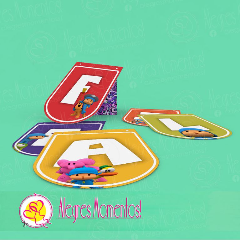 Banderines Personalizados Pocoyo X 13 Unidades