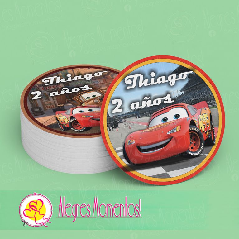 Stickers para golosinas Cars