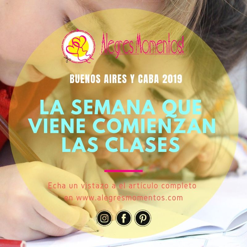La semana que viene comienzan las Clases en Buenos Aires y CABA