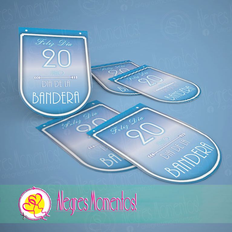 Banderines Día de la Bandera Argentina