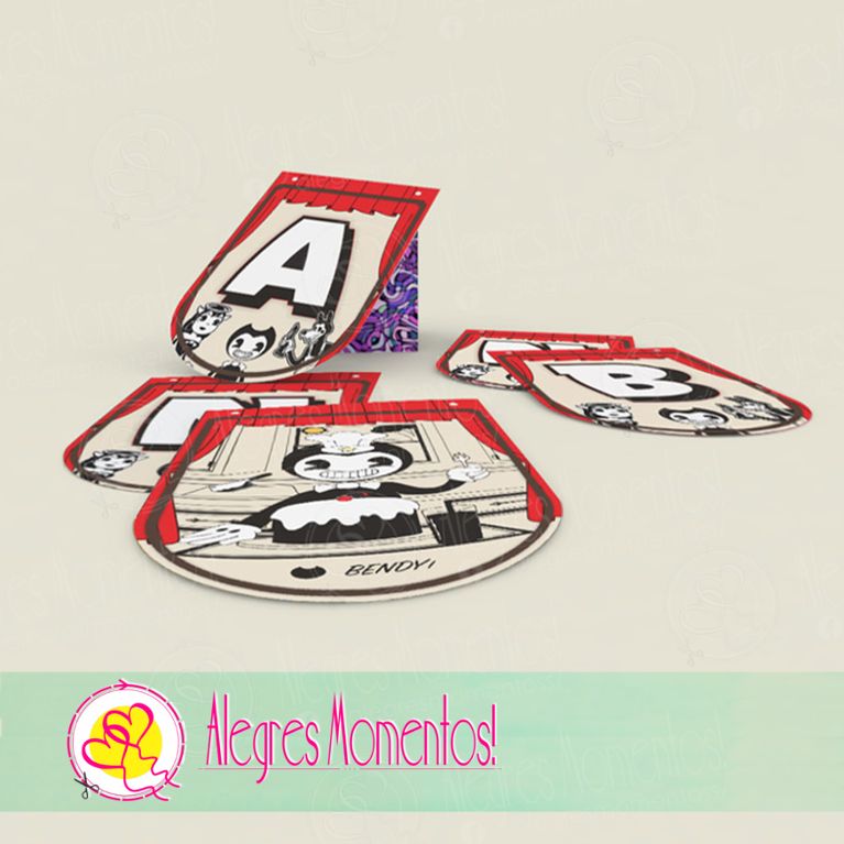 Banderines Bendy para imprimir