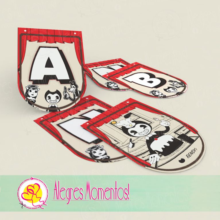 Banderines Bendy And The Ink Machine Imprimible