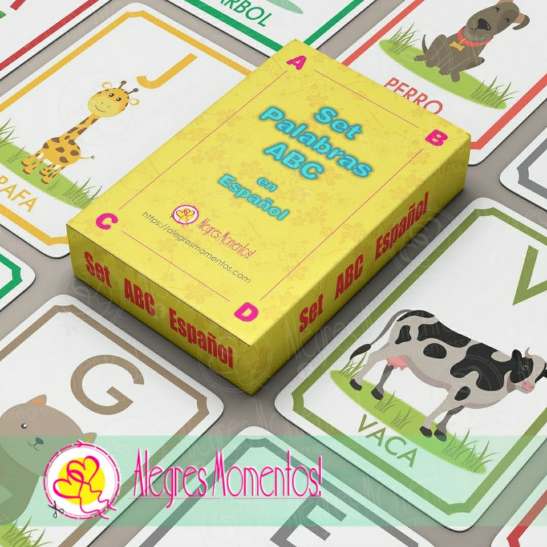 Set de cartas ABC Abecedario en Español Imprimible