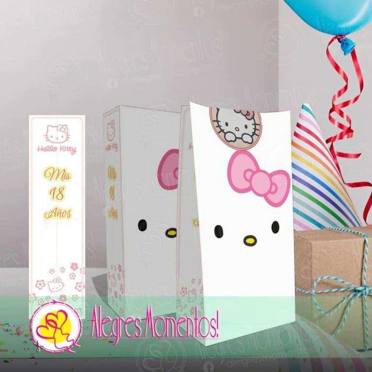 Bolsitas-Golosineras-Hello-Kitty Impresas-x-24-unidades