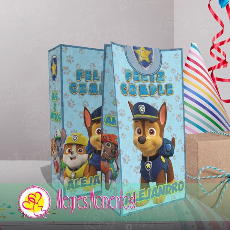 Bolsitas Personalizadas Paw Patrol Impresas x 24